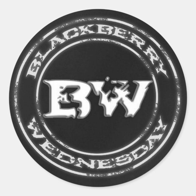 BlackBerry Mittwochaufkleber Runder Aufkleber (Vorderseite)