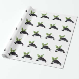 BlackBerry Obst Aquarellmalerei Geschenkpapier
