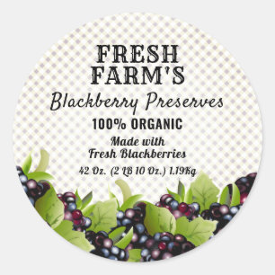 BlackBerry Obstkonserven Jam Label Runder Aufkleber