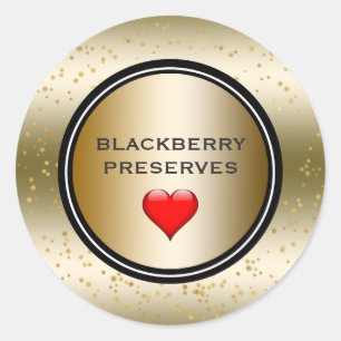 Blackberry Preserve Jam Étiquette Elegant Gold