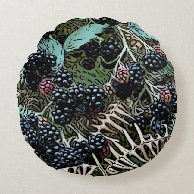 BlackBerry Rundes Kissen (Vorderseite)