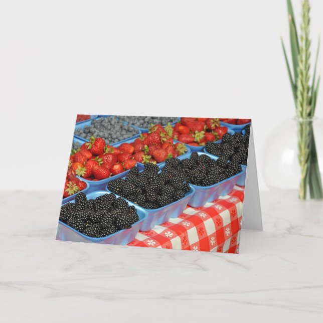 BlackBerry und Erdbeeren Karte (Vorderseite)