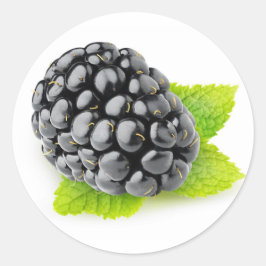 BlackBerry und Minze Runder Aufkleber