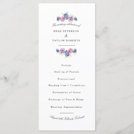 BlackBerry Watercolor-Hochzeitsprogramm Programm