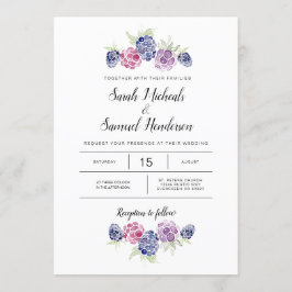 BlackBerry Wedding | Aquarellberries Einladung