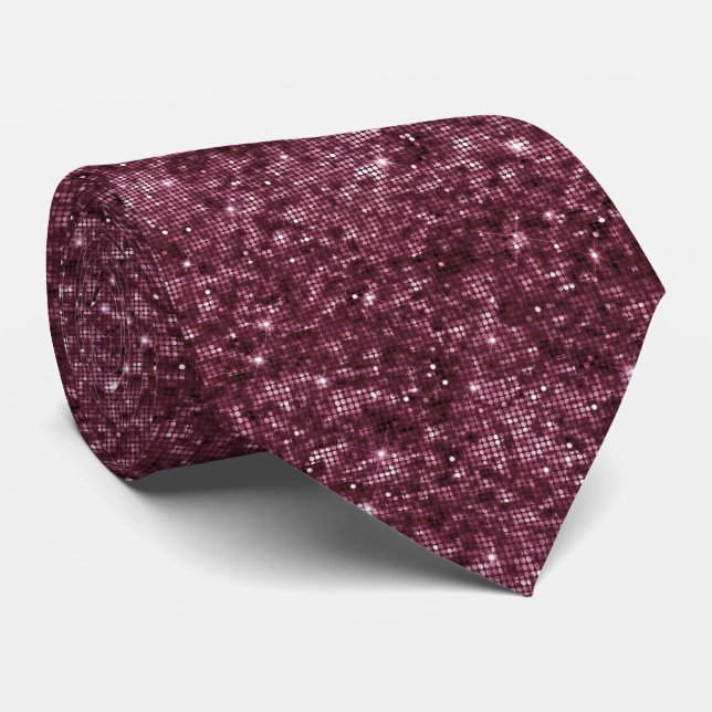 Blackberry Wein Muster  Krawatte (Gerollt)
