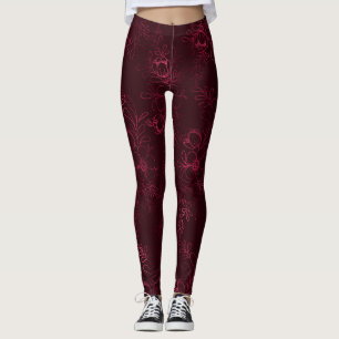 Blackberry Wein Muster Leggings
