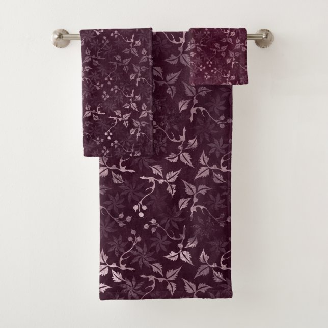 Blackberry Wine Pattern  Badhandtuch Set (Insitu)
