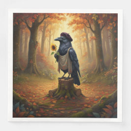 Blackbird Das kunstvolle Corvid Raven Party Serviette