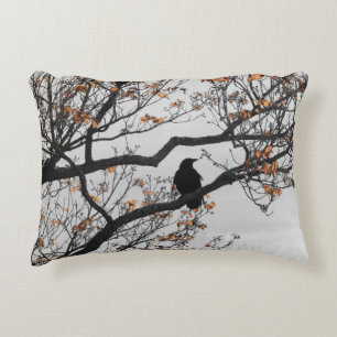 Blackbird im Baum Dekokissen