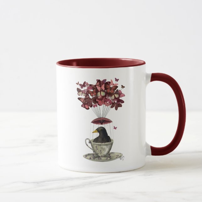 Blackbird in Teacup Tasse (Rechts)