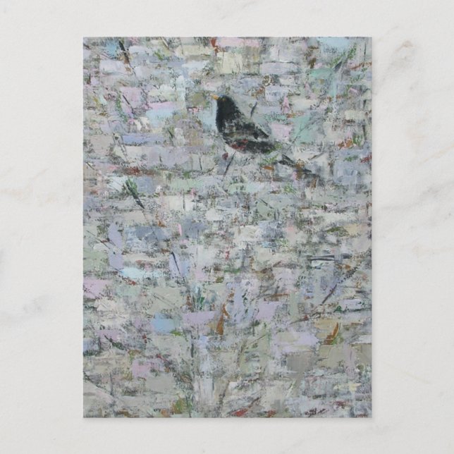 Blackbird in Tree 2012 Postkarte (Vorderseite)