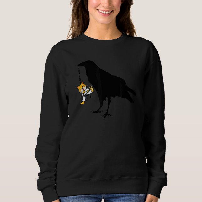 Blackbird mit Karate Kitten an Kettenbricht oder Sweatshirt (Vorderseite)