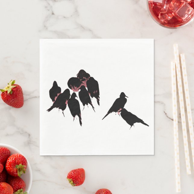 Blackbird Raven Crow Party Serviette (Beispiel)