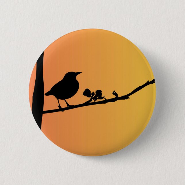 Blackbird-Silhouette Button (Vorderseite)
