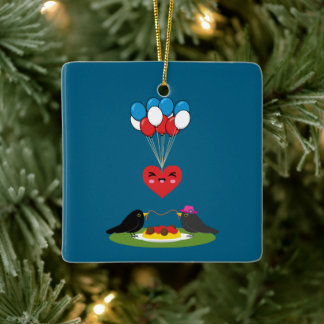 Blackbird's Spaghetti Meatballs Valentine's Date Keramikornament