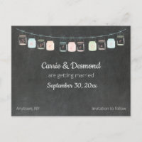 Blackboard Mason Jars Custom Save the Date Hochzei
