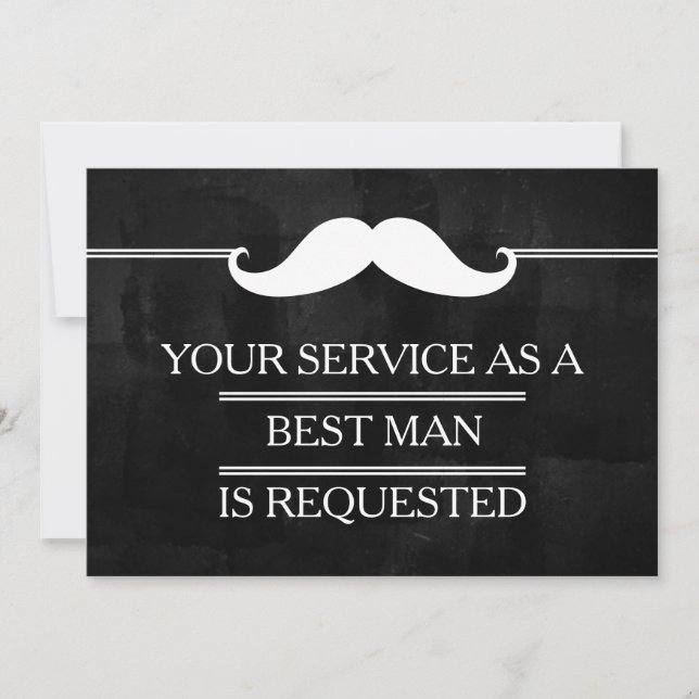 Blackboard Your Service als Trauzeuge Request Einladung (Vorderseite)