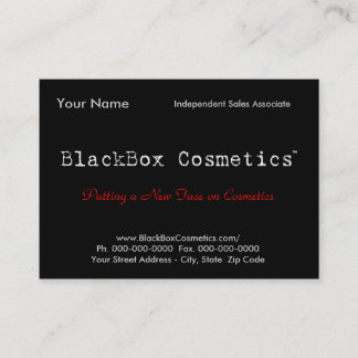Blackbox-Kosmetik, unabhängige Verkäufe Associ… Visitenkarte