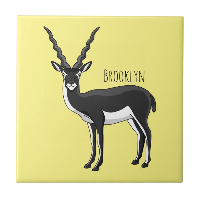 Blackbuck-Antelope-Abbildung Fliese (Vorderseite)