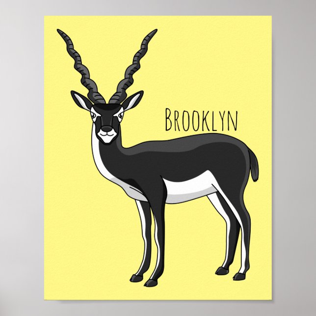 Blackbuck-Antelope-Abbildung Poster (Vorne)