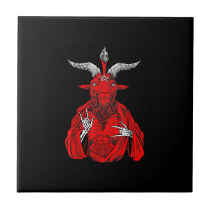 Blackcraft Antichrist Ziege Satan Baphomet Fliese