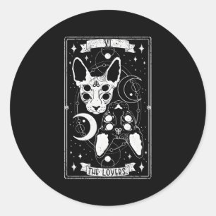 Blackcraft Tarot Card mit mystischen Zeichen von K Runder Aufkleber