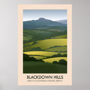 Blackdown Hills AONB Reiseplakat Poster