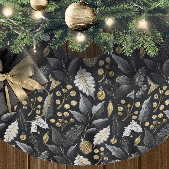 Blacke Gold Christmas Pattern#18 ID1009 Polyester Weihnachtsbaumdecke (Von Creator hochgeladen)