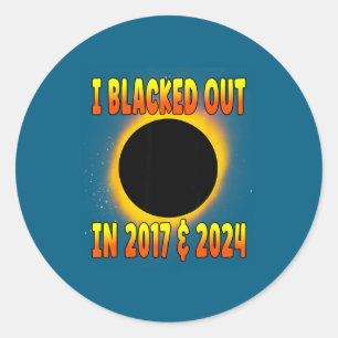 Blacked Out 2017 Totale Sonnenfinsternis Runder Aufkleber
