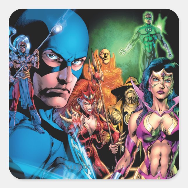 Blackest Night Comic Panel 2 - Farbe Quadratischer Aufkleber (Vorderseite)