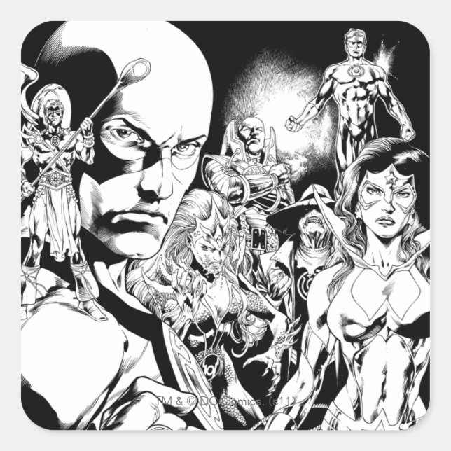 Blackest Night Comic Panel 2 Quadratischer Aufkleber (Vorderseite)