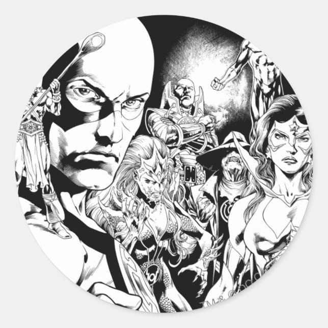 Blackest Night Comic Panel 2 Runder Aufkleber (Vorderseite)
