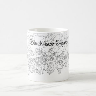 Blackface Sheep Schottland Kaffeetasse