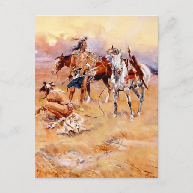 "Blackfeet Burning Crow Buffalo Range" Postkarte (Vorderseite)
