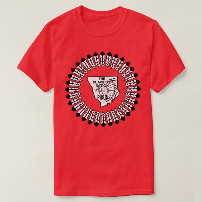 Blackfeet Nation Flag Blackfeet T-Shirt (Design vorne)