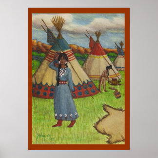 Blackfoot-Amerikanische Ureinwohner Poster