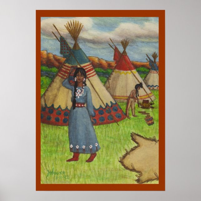 Blackfoot-Amerikanische Ureinwohner Poster (Vorne)