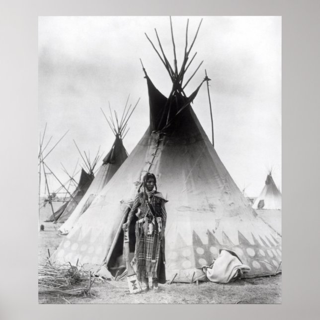 Blackfoot Brave, in der Nähe von Calgary, Alberta, Poster (Vorne)