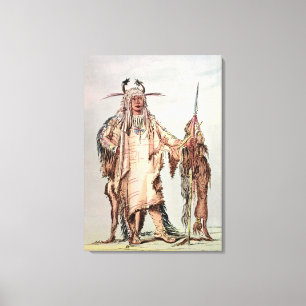 Blackfoot indischer PET-Toh-Pipi-Kuss, die Leinwanddruck