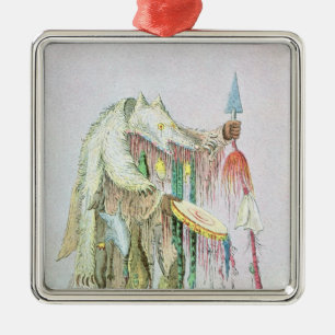 Blackfoot Medizin-Mann Silbernes Ornament