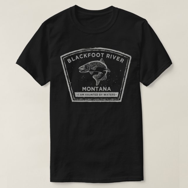 Blackfoot River Fly Fishing Fishing T-Shirt (Design vorne)