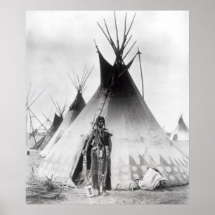 Blackfoot tapferes, nahe Calgary, Alberta, 1889 Poster