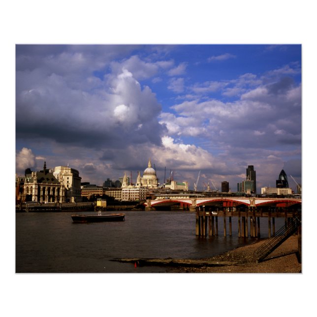 Blackfriars Bridge und St. Paul's Cathedral Poster (Vorderseite)