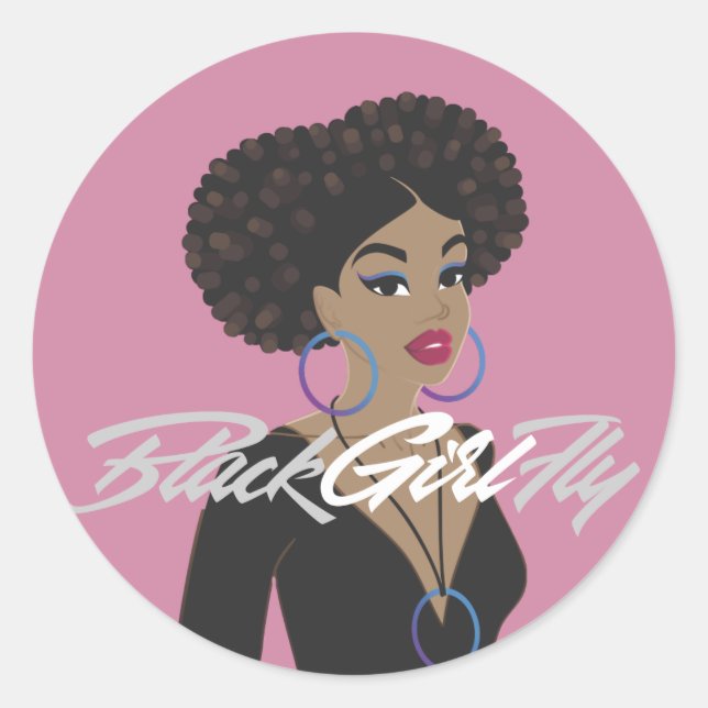 BlackGirlFly Curlfriend Stickers (Vorderseite)
