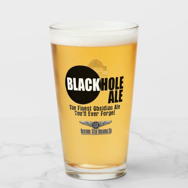 Blackhole Ale Glas Tasse (Rückseite (gefüllt))