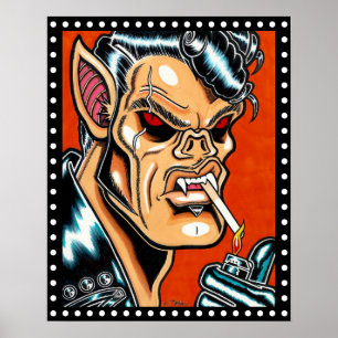 "Blackie D", Vampire Biker Poster