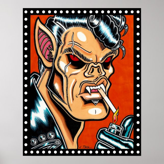 "Blackie D", Vampire Biker Poster (Vorne)