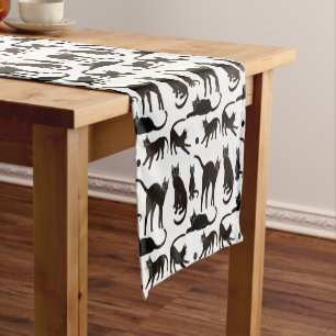Blackie der Black Cat Table Runner Kurzer Tischläufer