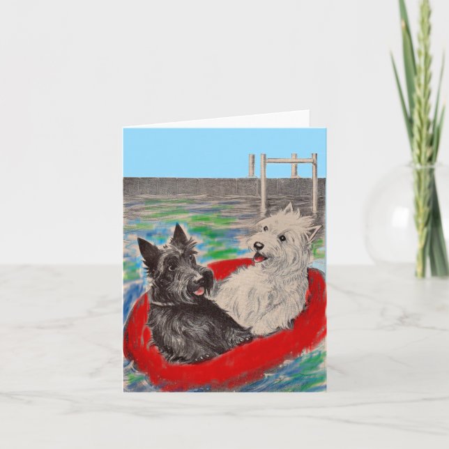 Blackie und Whitie auf einem Floß (Vorderseite)